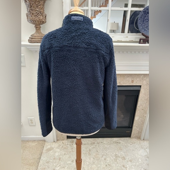 Vineyard Vines Navy Fleece Pullover - Picture 5 of 6